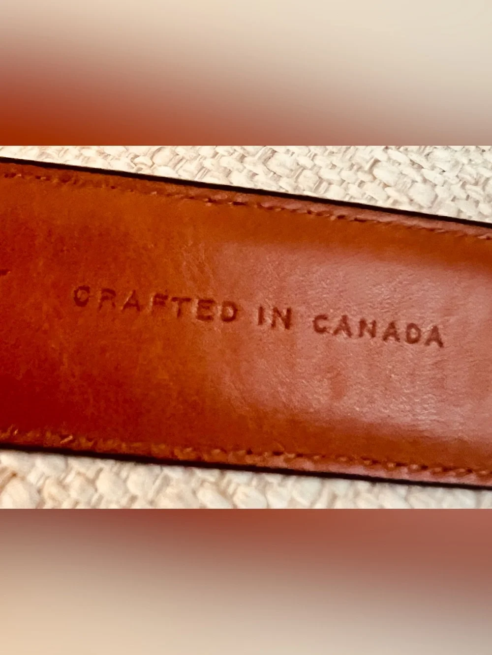 Cole Haan Men's Dark Brown Leather Dress Belt with Gold Buckle Size 36/90.
